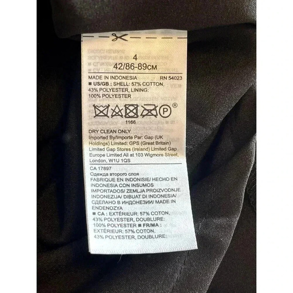 NWT Banana Republic Tweed Black/White Asymmetrical Midi Dress Womens Size 4 NWT - Picture 5 of 9